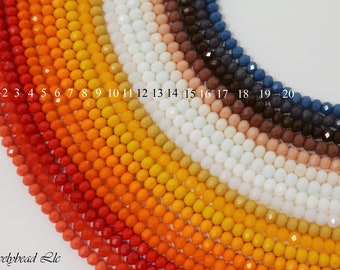6x4mm Faceted Angelic Crystal Rondelle Bead Strands (15.5 Inches Long)