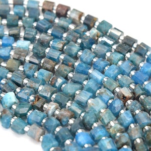 Apatite Cylinder, Heishi, Disc Shape Gemstone Bead Strand,15.5 inches long