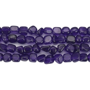 10-12mm Purple Free Form Jade Gemstone Bead Strand (15.5 Inches)