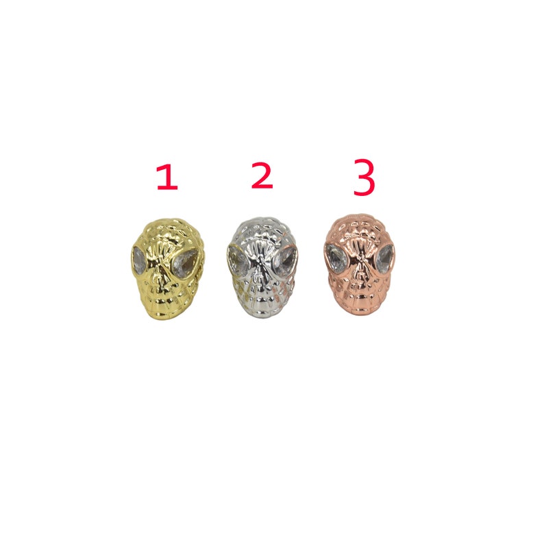 Spider-man Superhero Head Bead 10x12mm Superhero Helmet CZ Spacer Men/'s Bracelet Charms