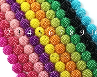 18mm Ronda Bola Perla Acabado Perla Chunky Bubblegum Abalorios, Abalorios de Gumball Acrílico, Abalorios Gruesos, Abalorios DIY (17 cuentas en la hebra)