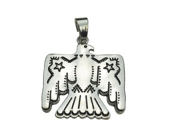 54x48mm Antique Silver Lead Free Pewter Tibetan Boho Southwestern Thunderbird Pendant (2 Pieces per Order)