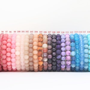 8mm Handmade Natural Genuine Gemstones Stretchy Bracelet (7.5 Inches)