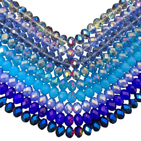 12x9mm Angelic Crystal Faceted Rondelle Strands 12 Inches (about 35 Pieces)