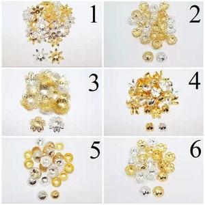 Lightweight Filigree Bead Caps Finding, Aluminum Bead Caps (250 pcs per package)