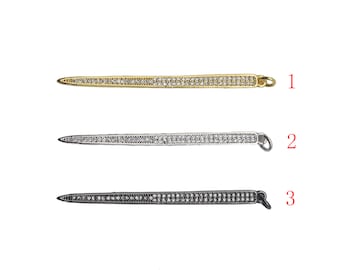 55mm CZ Rhinestone Pave Spike