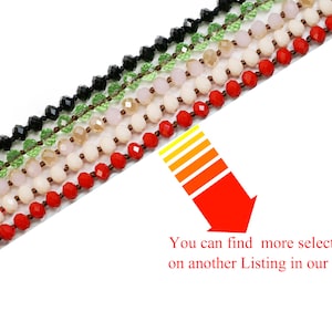 May include: A close-up of a multi-colored beaded necklace with black, green, white, and red beads. The beads are arranged in rows, creating a layered effect. You can find more selections on another Listing in our shop.