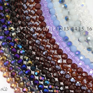 8mm Round Faceted Crystal Bead Strand
