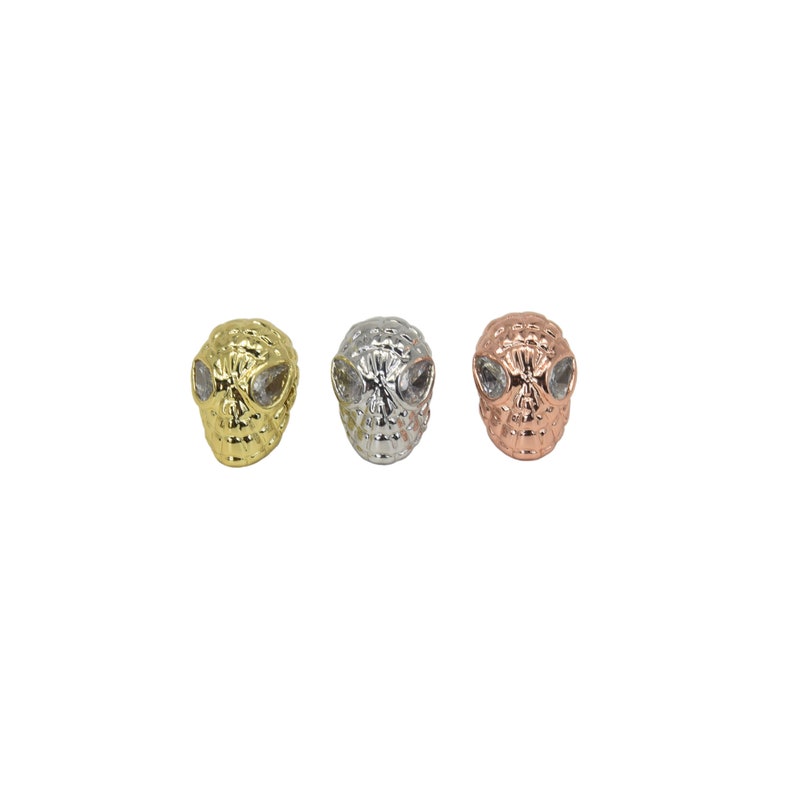 Spider-man Superhero Head Bead 10x12mm Superhero Helmet CZ Spacer Men/'s Bracelet Charms