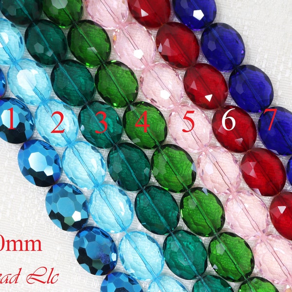 16x20mm Faceted Oval Crystal Bead Strand