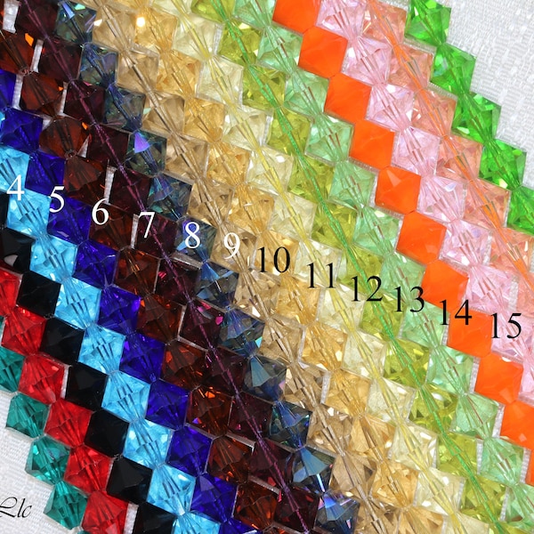 12mm Bicone Crystal Bead Strand (29 beads in the strand)