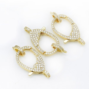Pave CZ Lobster Large Size 12*24mm