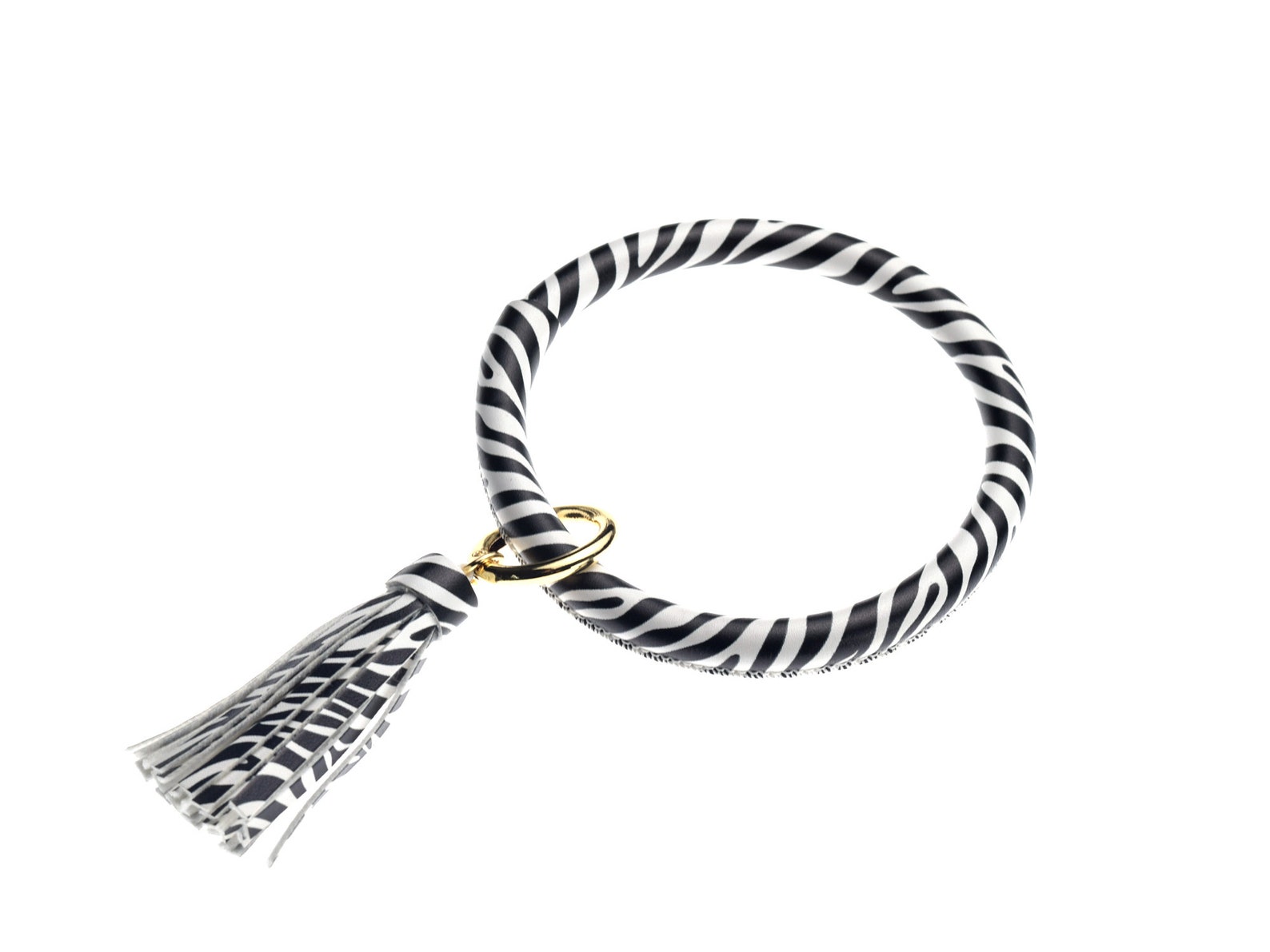 Leather Bangle Keychain Bracelet Key Saver Lanyard Etsy