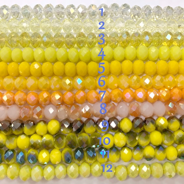 6x4mm Angelic Crystal Rondelle Strands ( 16 Inches Long) (5 or 10 strands)