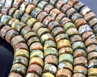 Kambaba Japser Wheel, Heishi, Disc Shape Gemstone Bead Strand approx 6x11mm , 15.5 inches long