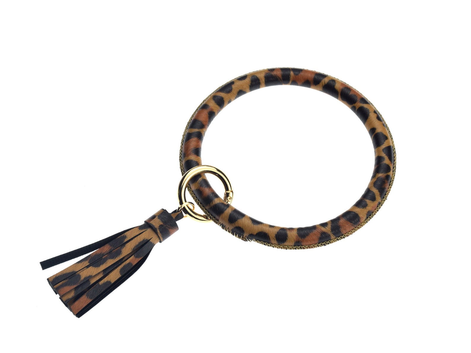 Leather Bangle Keychain Bracelet Key Saver Lanyard Etsy