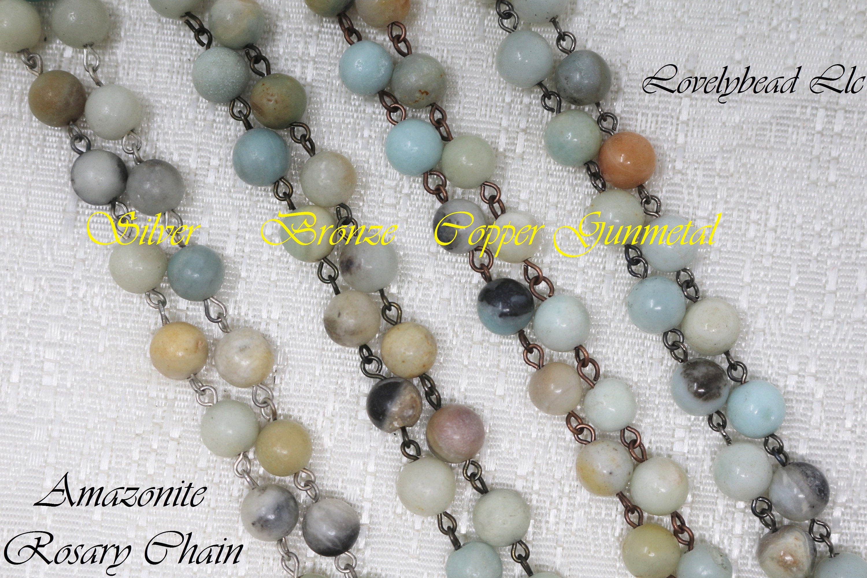☆セレナイト＆アマゾナイト ロザリオ☆ selenite & amazonite 【公式