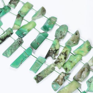 Schöne Perle abgestufte Perlenstrang Chrysopras Stick (12x25mm) (16 Zoll lang)