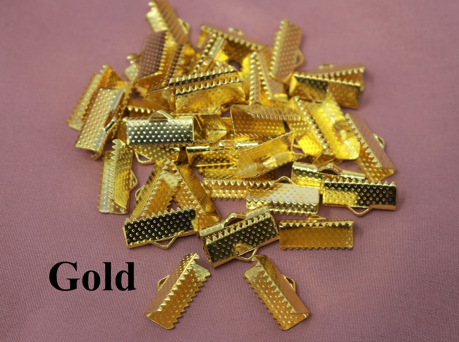 16mm Ribbon End Crimps Ribbon Cord End Clamps Crimp Beads Etsy