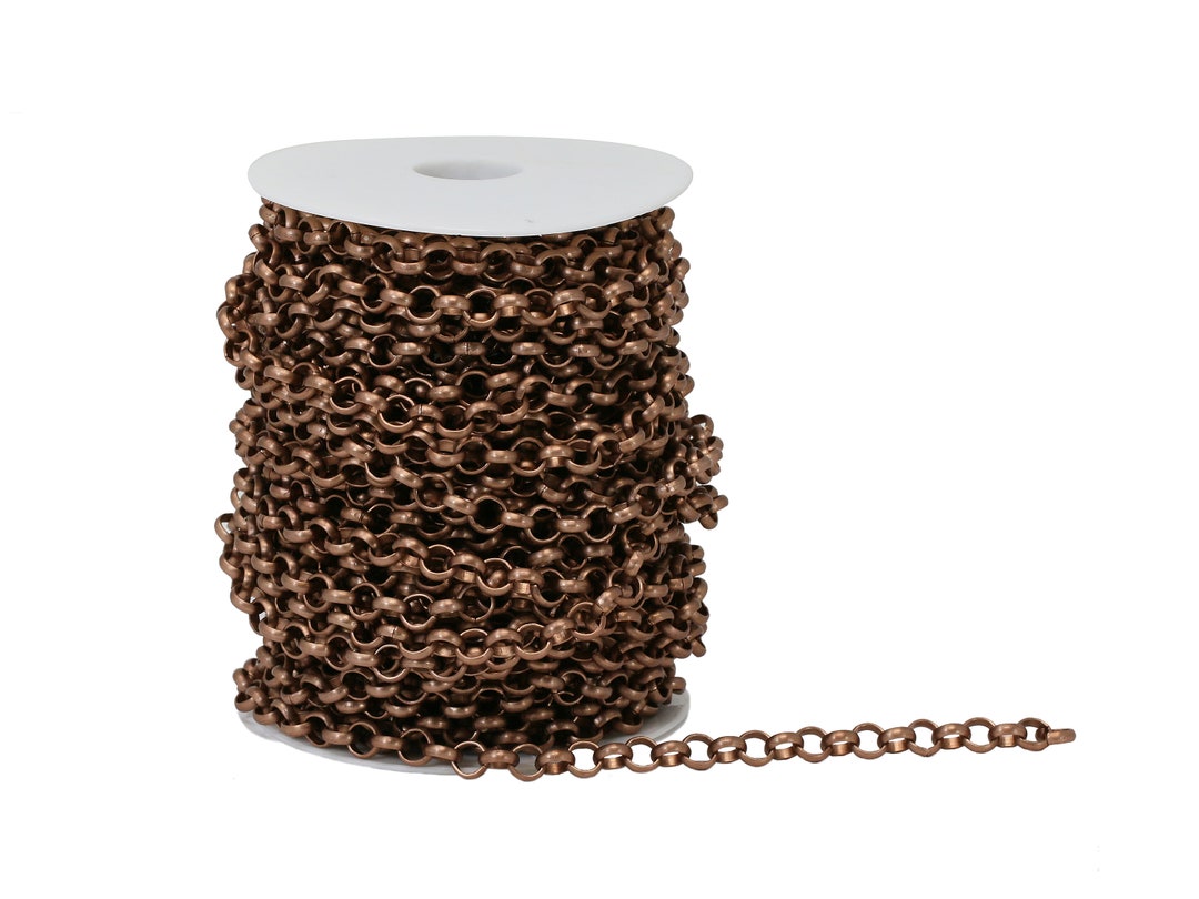 Chain Style Rope Curb Rollo Aluminum Antique Copper Rollo Chain (65.6 Feet per Roll) - Etsy