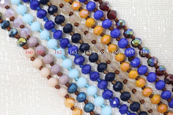 Knotted crystal necklace wholesale sale
