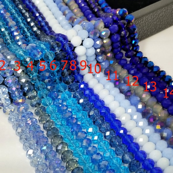 8x6 mm Faceted Angelic Crystal Rondelle Strands 16 Inches Long (2, 5 or 10 strands)