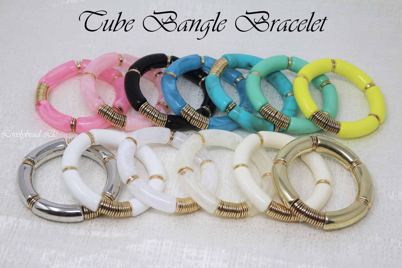 Tube Bangles Acrylic Enamel Tube Bangle Stackable Bracelet Bamboo - Etsy