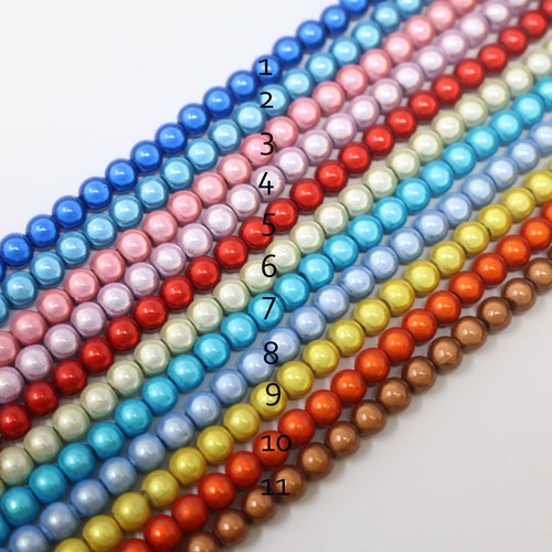 Perles Acryliques Rondes - Tailles Et Couleurs Variées, Lot Pour Fabrication De Bijoux, Neuf