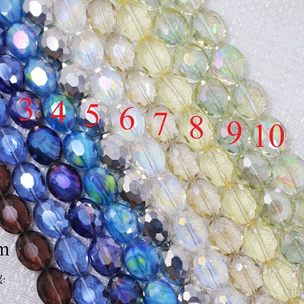 12x16mm Faceted Oval Crystal Bead Strand