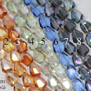 15x20mm Faceted Nugget Crystal Bead Strand, Vrije Vorm Nugget