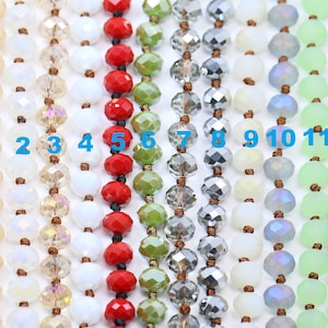 Knotted crystal store necklace wholesale