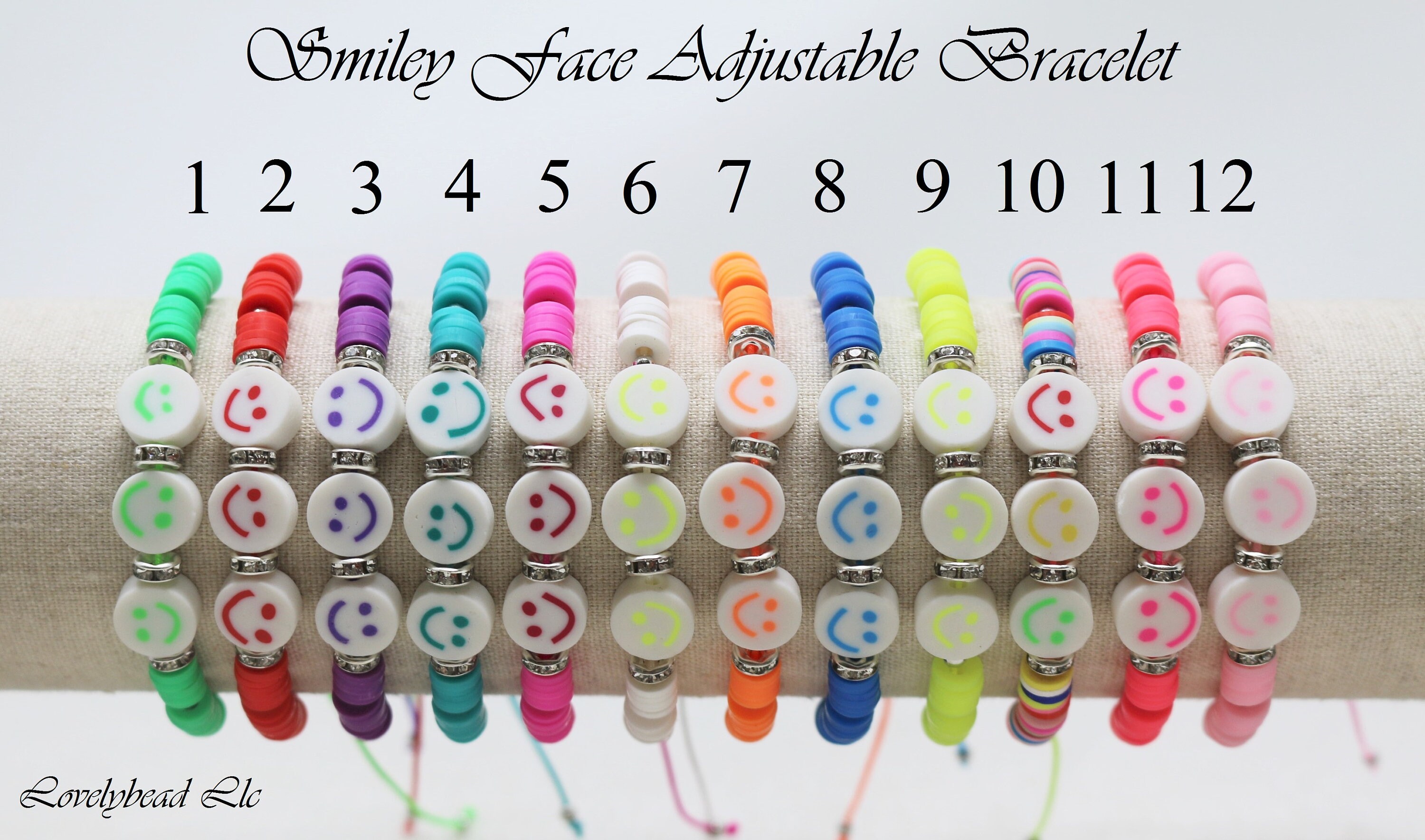 200 Perline Acriliche Con Faccina Sorridente, 10 Mm, Assortite, Per Creare Collane E Braccialetti, DIY Gioielli - 2