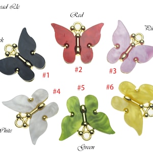 21x18mm Gold Enamel Butterfly Charm