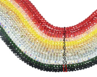 5x8mm Faceted Crystal Rondelle Bead Strand (About 79 beads in the strand)