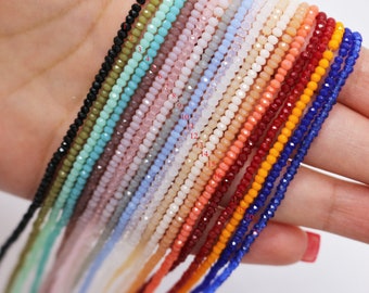 2x1mm Angelic Crystal Rondelle Strands (13.5 Inches Long) (1, 5 or 10 strands)
