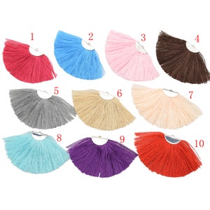 Fan Tassels on Sliver Brass Findings (20mm) Perfect for Earrings or Pendants