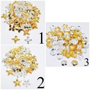 Lightweight Filigree Bead Caps Finding, Aluminum Bead Caps (200 pcs per package)