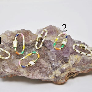 25x12mm Enamel Oval Shape Screw Clasp Lock, Carabiner Lock