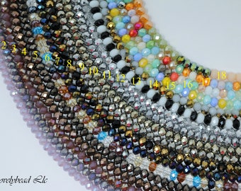 6x4mm Faceted Angelic Crystal Rondelle Bead Strands (15.5 Inches Long)