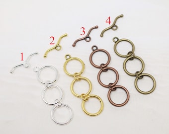 14mm Triple Link Lead Free Pewter Extension Toggle
