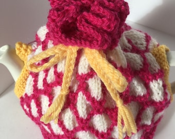 Rosa Wabe Tee kuschelig