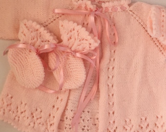Baby Mädchen Band Cardigan Set