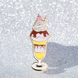 Ice-cream Sundae Enamel Pin Chocolate image 1