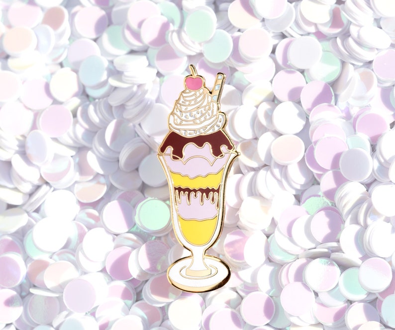 Ice-cream Sundae Enamel Pin Chocolate image 2