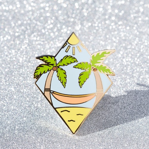 Island Enamel Pin Etsy