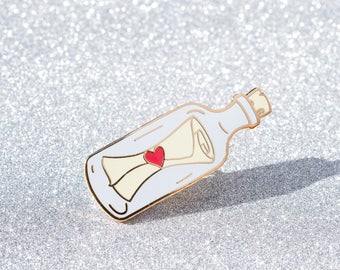 Message in a Bottle Enamel Pin