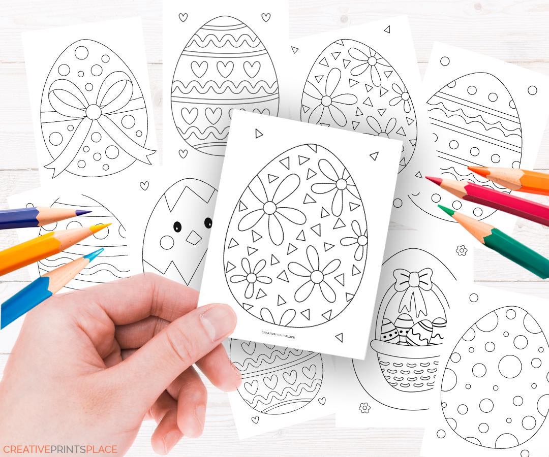 50 Printable Easter Egg Coloring Pages, Fun and Creative Easter ...