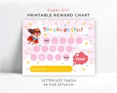 Super Hero Boy Reward Chart: Printable Behavior Tracker (Digital Download)