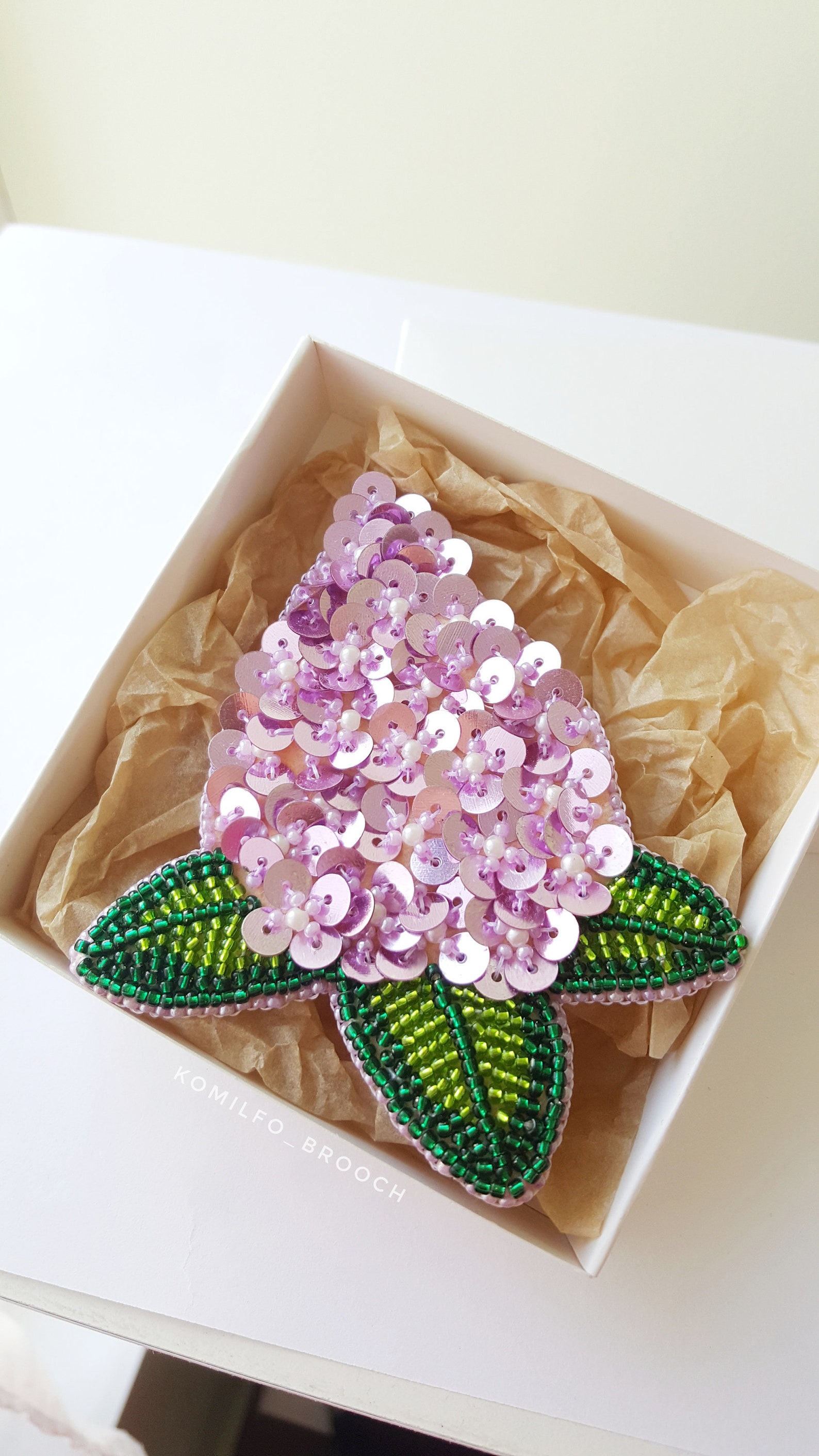 Lilac brooch beaded lilac beaded flower embroidered syringa Etsy