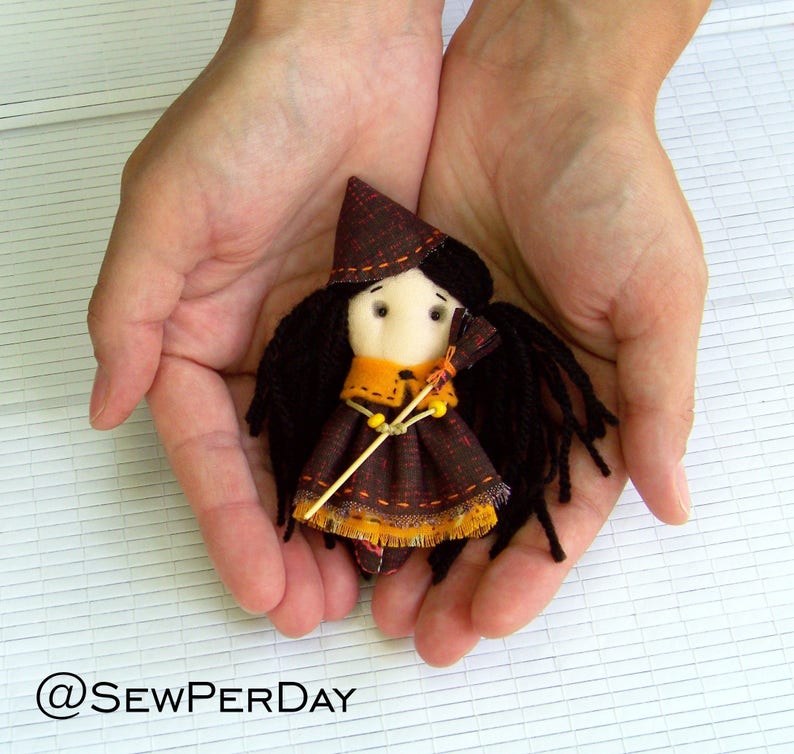 Tiny Rag Doll Sewing Pattern PDF/ Mini Fabric Doll Small Cloth - Etsy